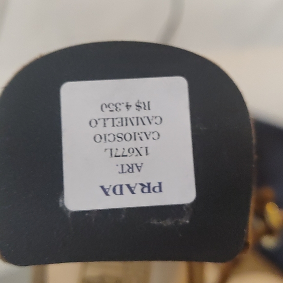 Prada Shield Suede Calzature Donna Camoscio Sling heels sz. 37/ 6.5 - Picture 9 of 16